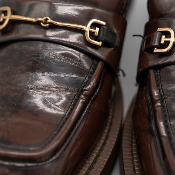 size 9 - SAM EDELMAN Laurs Loafers In Chestnut Lug Sole Brown - Picture 11 of 13